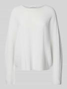 Rich & Royal Strickpullover mit Rundhalsausschnitt in Silber, Größe M