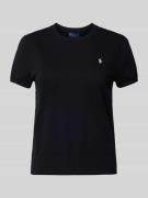 Polo Ralph Lauren T-Shirt mit Logo-Stitching in Black, Größe M