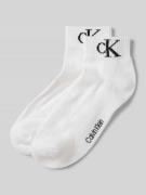 Calvin Klein Jeans Socken mit Logo-Stitching im 2er-Pack in Weiss, Grö...