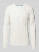 Christian Berg Men Strickpullover mit Rundhalsausschnitt in Offwhite, ...