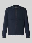 Marc O'Polo Regular Fit Strickjacke aus reiner Baumwolle mit aufgesetz...