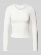 Tommy Jeans Longsleeve mit Schleifen-Detail in Offwhite, Größe L