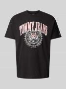 Tommy Jeans T-Shirt aus Baumwolle mit Motiv-Print Modell 'VARSITY TIGE...