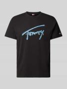 Tommy Jeans T-Shirt mit Label-Print in Black, Größe XXL
