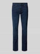 BOSS Orange Slim Fit Jeans mit Label-Detail Modell 'Delaware' in Blau,...