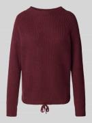 Jake*s Casual Strickpullover aus Baumwolle in Bordeaux, Größe M