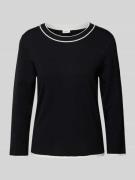 s.Oliver BLACK LABEL Regular Fit Strickpullover mit farblich kontrasti...