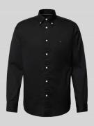 Tommy Hilfiger Freizeithemd mit Knopfleiste in Black, Größe XXXL