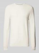 MCNEAL Regular Fit Strickpullover aus reiner Baumwolle in Offwhite Mel...