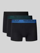 MCNEAL Trunks mit Label-Bund im 3er-Pack in Black, Größe L