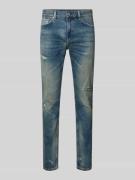 Hugo Blue Regular Fit Jeans im Destroyed-Look Modell 'Ash' in Dunkelbl...