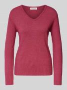 Christian Berg Woman Regular Fit Strickpullover mit V-Ausschnitt in Fu...