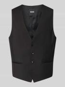 BOSS Weste mit Knopfleiste in Black, Größe 50
