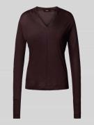 Someday Longsleeve mit tiefem V-Ausschnitt Modell 'Kemara' in Bordeaux...