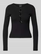 Gina Tricot Longsleeve mit Schleifen-Details in Black, Größe M