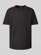 BOSS Green T-Shirt mit Label-Patch Modell 'DropNeedle' in Black, Größe...