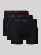 HUGO Boxershorts mit elastischem Logo-Bund im 3er-Pack in Black, Größe...