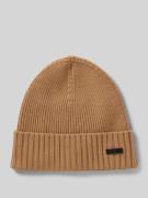 BOSS Beanie aus Schurwolle mit Label-Detail Modell 'Fati' in Beige, Gr...