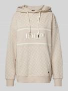 JOOP! Oversized Hoodie mit Label-Stitching in Beige, Größe 34