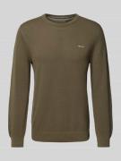 Gant Strickpullover mit Label-Stitching Modell 'PIQUE' in Oliv, Größe ...