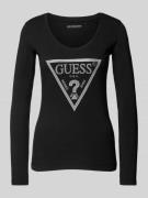 Guess Longsleeve mit Paillettenbesatz in BLACK, Größe L