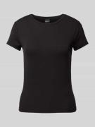 Gina Tricot T-Shirt mit Rundhalsausschnitt in Black, Größe M