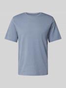 Jack & Jones T-Shirt mit geripptem Rundhalsausschnitt in Rauchblau Mel...