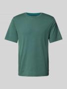 Jack & Jones T-Shirt mit geripptem Rundhalsausschnitt in Petrol Melang...