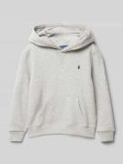 Polo Ralph Lauren Teens Hoodie mit Label-Stitching in Mittelgrau Melan...