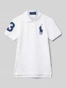 Polo Ralph Lauren Teens Slim Fit Poloshirt mit Logo-Stitching in Weiss...