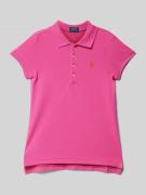 Polo Ralph Lauren Teens T-Shirt mit Polokragen in Pink, Größe XL