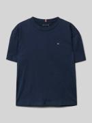 Tommy Hilfiger Kids T-Shirt mit Logo-Stitching in Marine, Größe 104