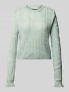 Only Strickpullover mit Rundhalsausschnitt Modell 'TIA' in Schilf, Grö...