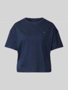 TOMMY HILFIGER T-Shirt mit Label-Stitching in Dunkelblau, Größe XS