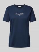 Tommy Hilfiger T-Shirt mit Label-Print in Marine, Größe S