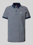 Tommy Jeans Slim Fit Poloshirt mit Logo-Stitching in Marine, Größe M