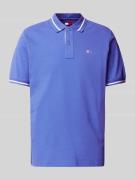 Tommy Jeans Regular Fit Poloshirt mit Logo-Stitching in Royal, Größe L