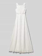 G.O.L. Abendkleid mit Zierperlenbesatz in Offwhite, Größe 152