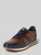 bugatti Sneaker aus Leder mit Label-Detail Modell 'Philip' in Cognac, ...