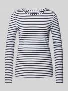 Oui Longsleeve mit U-Boot-Ausschnitt Modell 'SUMIKO' in Marine, Größe ...