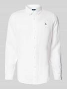 Polo Ralph Lauren Custom Fit Freizeithemd mit Knopfleiste in Weiss, Gr...