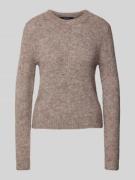 Vero Moda Pullover mit Rundhalsausschnitt in Taupe, Größe L