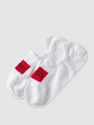 HUGO Füßlinge mit Label-Print im 2er-Pack in Weiss, Größe 39-42