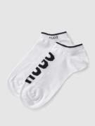 HUGO Sneakersocken mit Logo-Print im 2er-Pack in Weiss, Größe 35-38