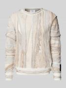 CARLO COLUCCI Strickpullover mit Rundhalsausschnitt in Beige, Größe S