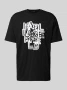 Karl Lagerfeld T-Shirt mit Label-Print in Black, Größe L