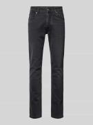 Christian Berg Men Straight Fit Jeans mit Brand-Detail in Mittelgrau, ...
