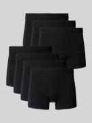Bread & Boxers Trunks mit Teilungsnähten im 7er-Pack in Black, Größe M