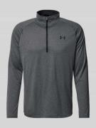 Under Armour Longsleeve aus Viskose mit Troyer-Kragen in Anthrazit, Gr...