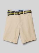 Polo Ralph Lauren Teens Bermudas mit Stoffgürtel in Camel, Größe 128